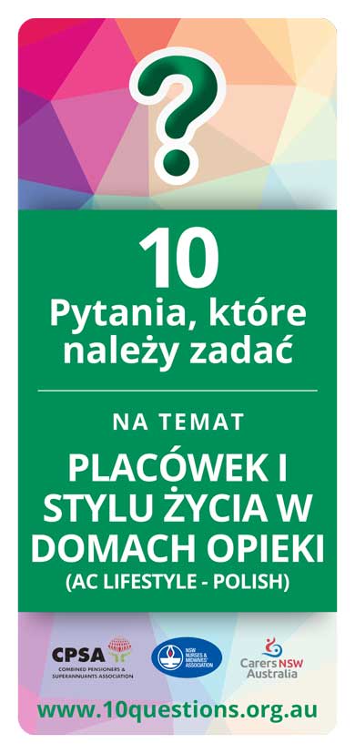 Facilities and lifestyle Polish leaflet