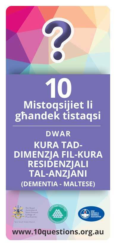 Dementia Maltese leaflet