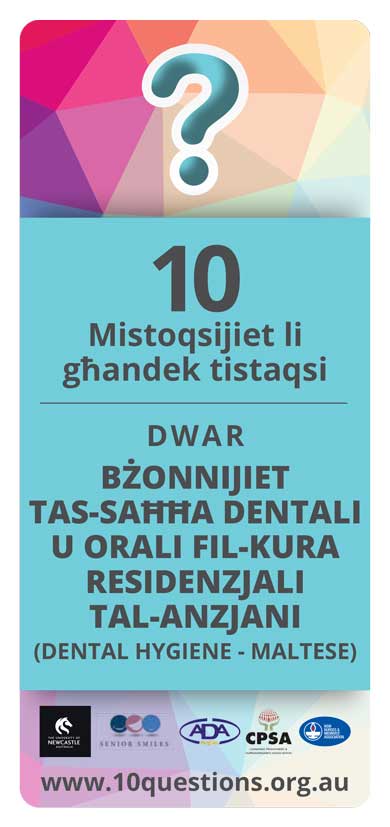 Dental and oral health Maltese leaflet