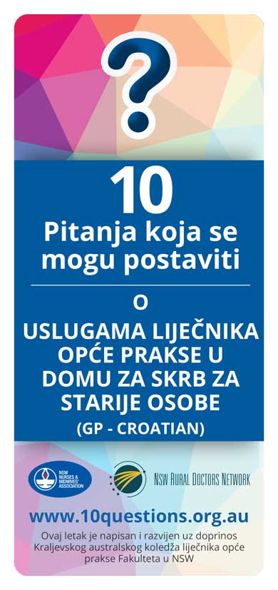 GP services Croatian leaflet