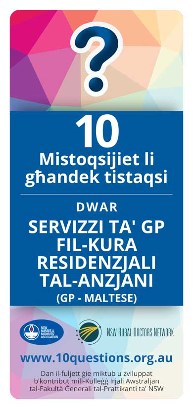 GP services Maltese leaflet