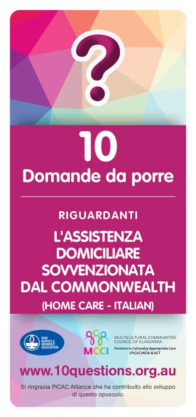 Home Care Italian leaflet